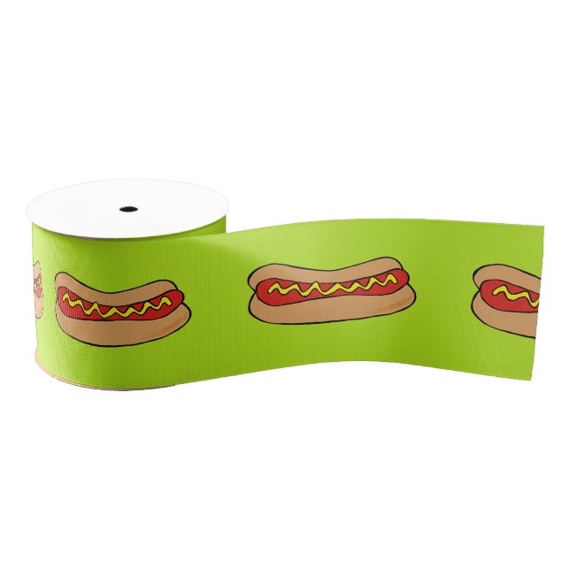 Ruban Gros-grain ruban de hot-dogs (Bobine)