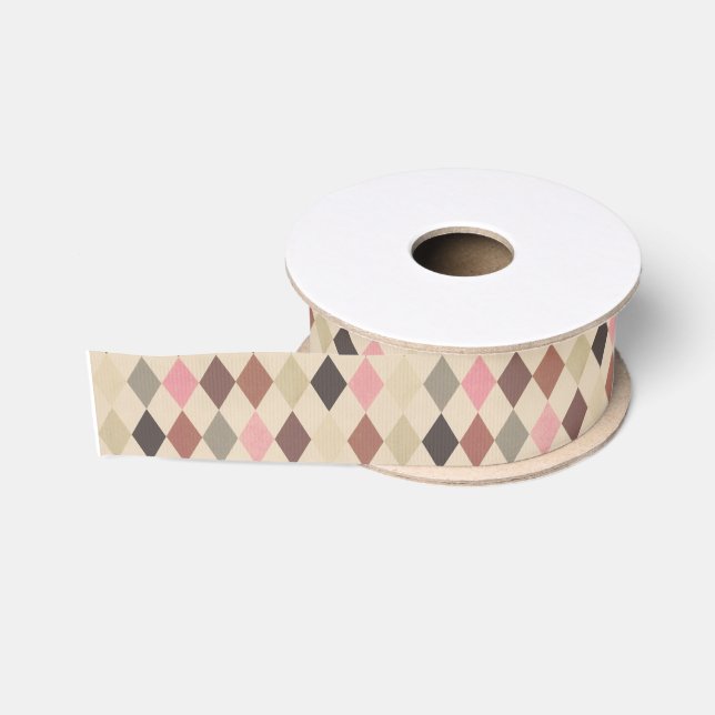 Ruban Gros-grain Ruban de motif de harlequin (Bobine)
