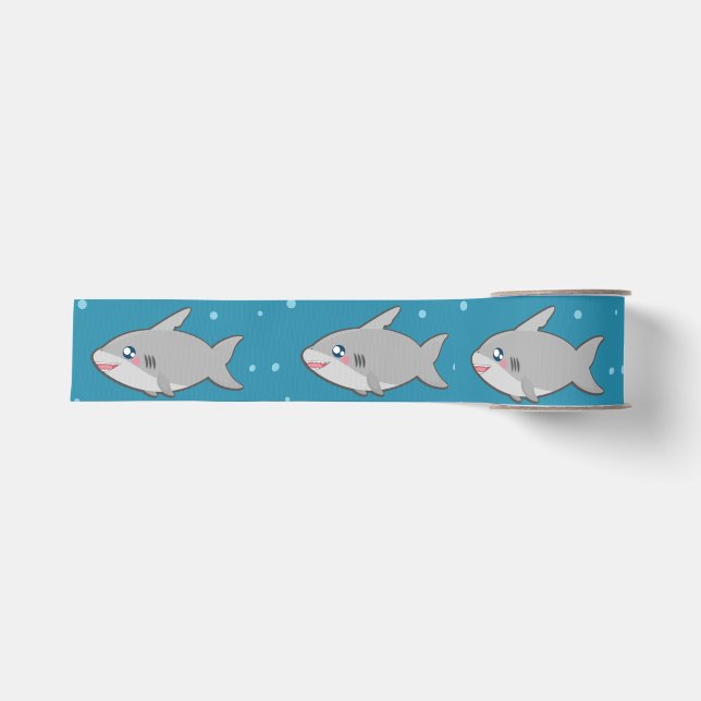 Ruban Gros-grain ruban de requin de kawaii (Devant)