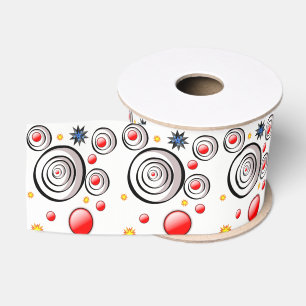Ruban Gros-grain ruban décoratif cercles abstraits