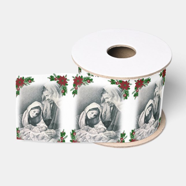 Ruban Gros-grain Ruban décoratif de Noël, Jésus Christ (Bobine)