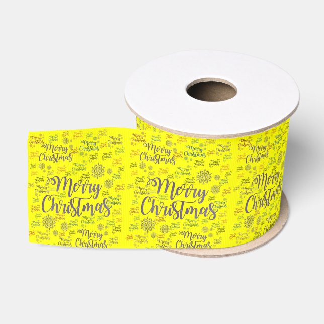 Ruban Gros-grain Ruban décoratif de Noël, Joyeux Noël (Bobine)