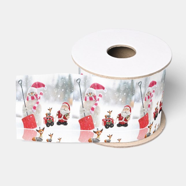 Ruban Gros-grain Ruban décoratif de Noël, Snowman (Bobine)