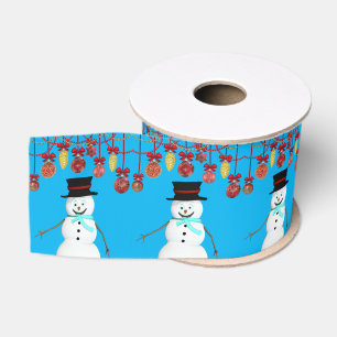 Ruban Gros-grain Ruban décoratif de Noël, Snowman