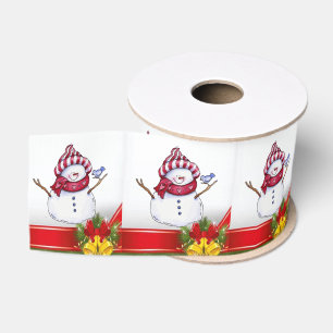 Ruban Gros-grain Ruban décoratif de Noël, Snowman