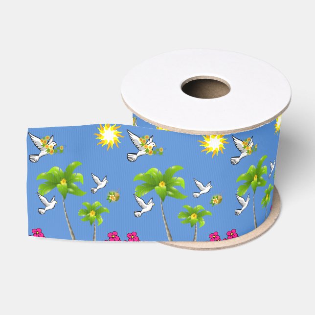Ruban Gros-grain ruban décoratif floral (Bobine)