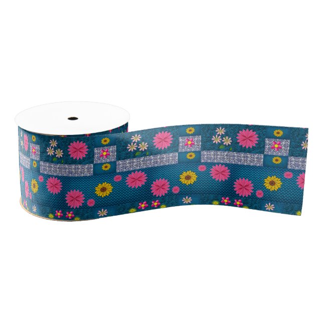 Ruban Gros-grain ruban décoratif floral (Bobine)