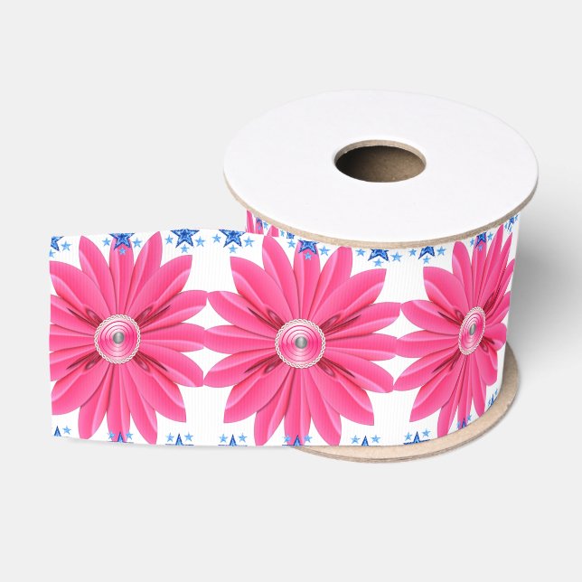 Ruban Gros-grain ruban décoratif floral (Bobine)