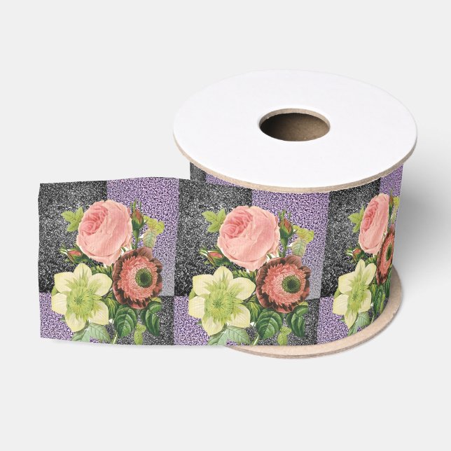 Ruban Gros-grain ruban décoratif floral (Bobine)