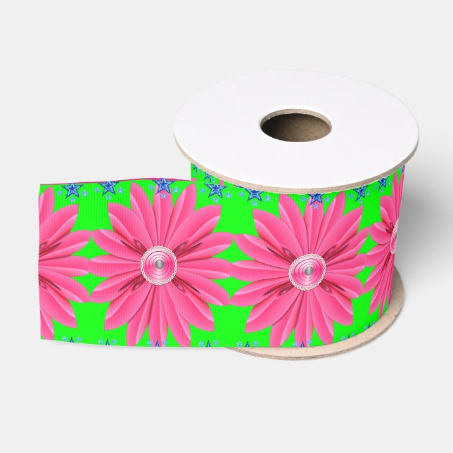Ruban Gros-grain ruban décoratif floral (Bobine)