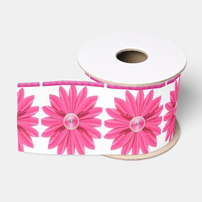 Ruban Gros-grain ruban décoratif floral (Bobine)
