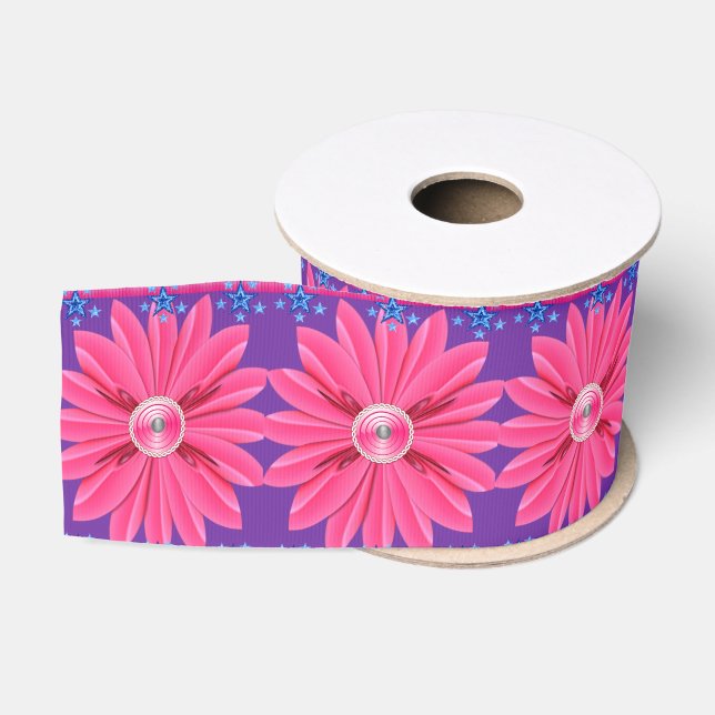 Ruban Gros-grain ruban décoratif floral (Bobine)