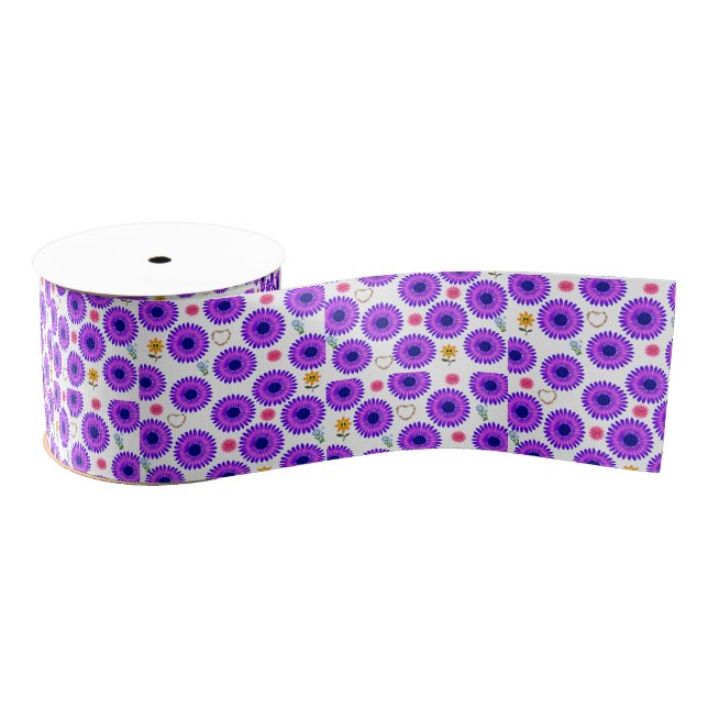 Ruban Gros-grain ruban décoratif floral (Bobine)