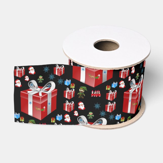 Ruban Gros-grain ruban décoratif noël (Bobine)
