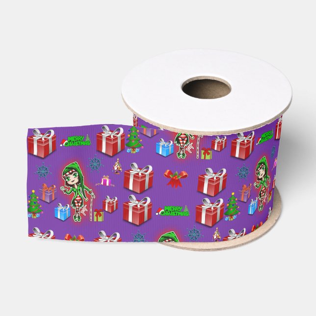 Ruban Gros-grain ruban décoratif noël (Bobine)
