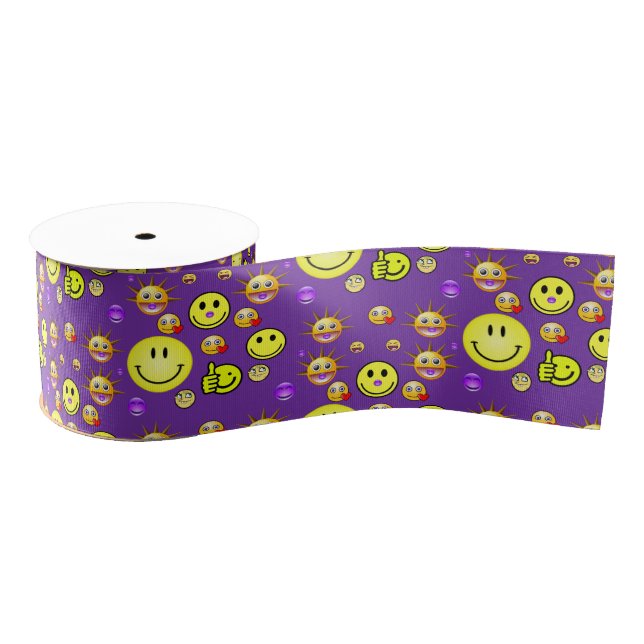 Ruban Gros-grain ruban décoratif sourit (Bobine)