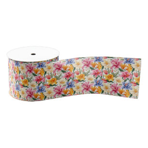 Ruban Gros-grain Ruban d'impression florale