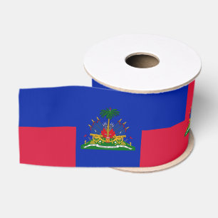 Ruban Gros-grain Ruban Drapeau Haïtien, Emblème, Coeur, Haïti