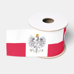 Ruban Gros-grain Ruban Drapeau Polonais, Aigle, Coeur, Pologne