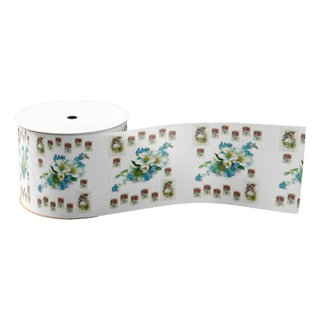 Ruban Gros-grain ruban floral (Bobine)