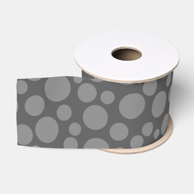 Ruban Gros-grain Ruban grosgrain de pois roses (Bobine)