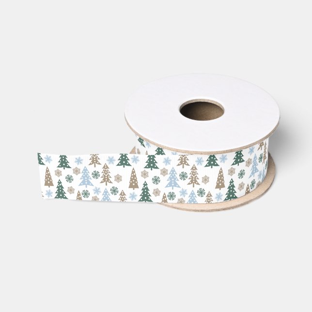 Ruban Gros-grain Ruban Grosgrain des arbres de vacances (Bobine)