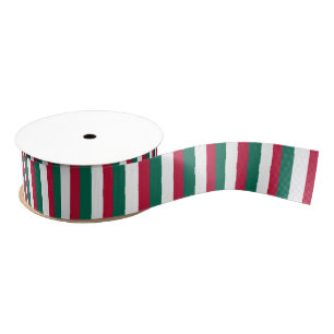 Ruban Gros-grain ruban italien de rayure de Noël