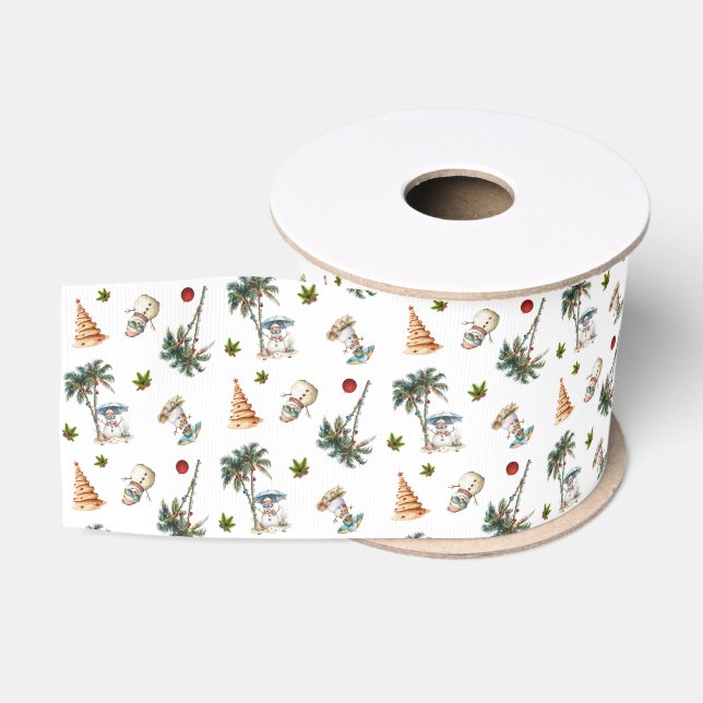 Ruban Gros-grain Ruban Motif de Noël Chaleureux (Bobine)