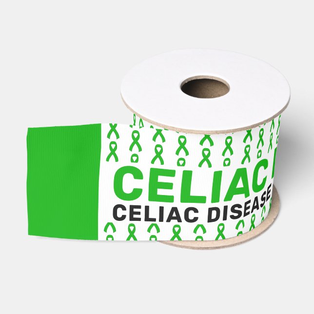 Ruban Gros-grain Ruban Motif de sensibilisation aux maladies coelia (Bobine)