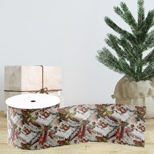 Ruban Gros-grain Ruban Noël vintage du Père Noël Ruban cadeau