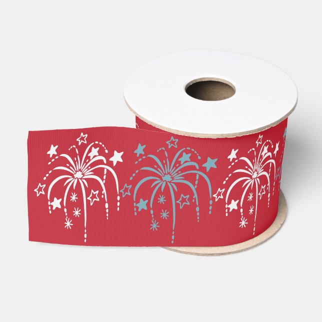 Ruban Gros-grain Ruban patriotique Fireworks (Bobine)