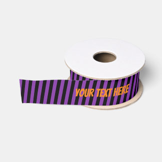 Ruban Gros-grain Ruban personnalisé à bande violet et noire