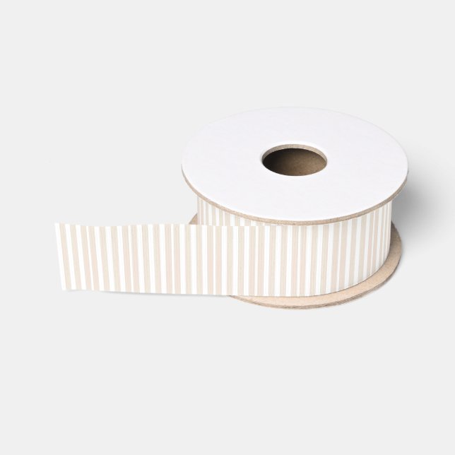Ruban Gros-grain Ruban Rose crème et ruban blanc peint (Bobine)