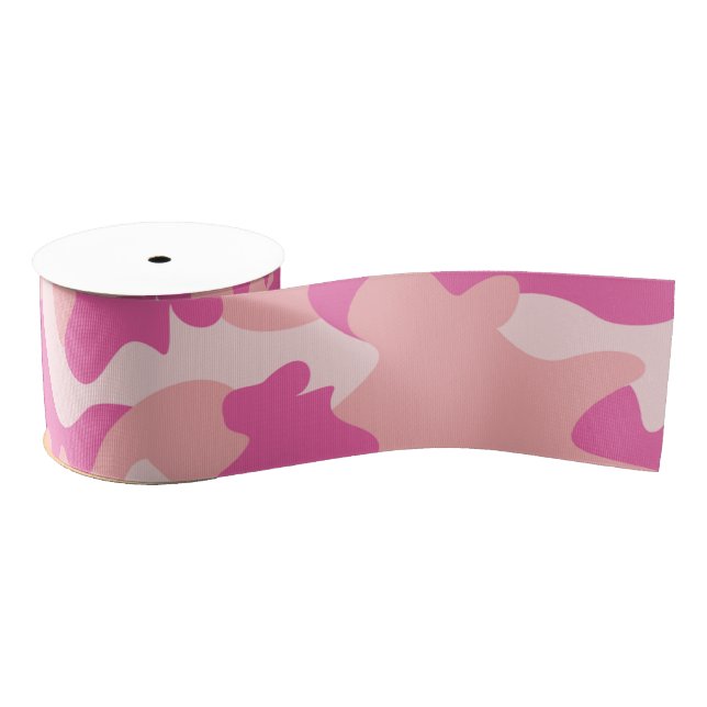 Ruban Gros-grain Ruban rose de Camo (Bobine)