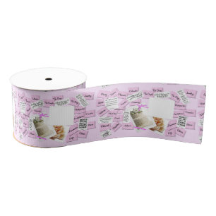 Ruban Gros-grain Ruban rose et blanc Mariage
