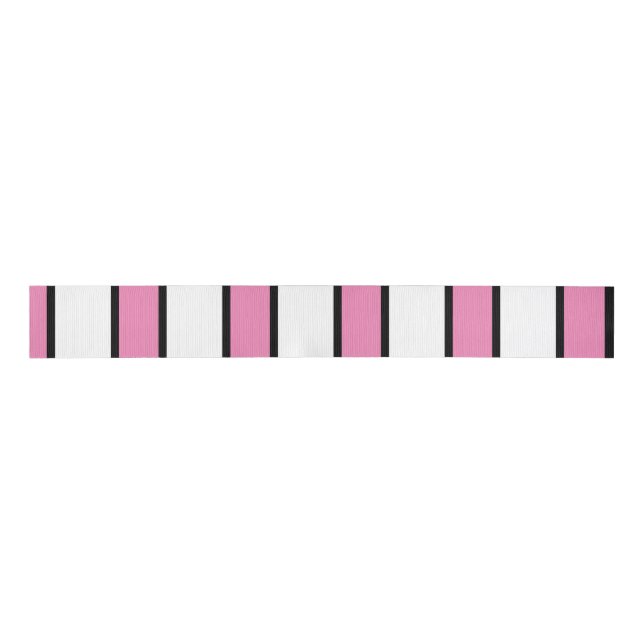 Ruban Gros-grain Ruban rose noir et blanc d'Halloween (Devant)
