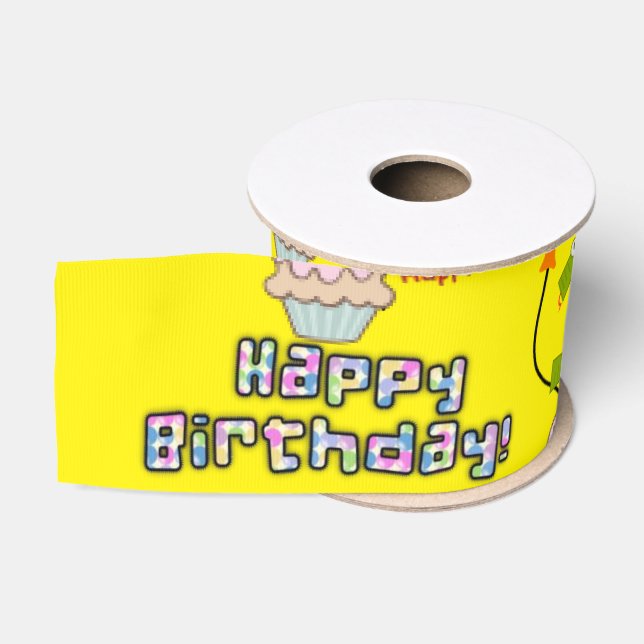Ruban Gros-grain Ruban, Ruban #1 Premier anniversaire, Joyeux anniv (Bobine)