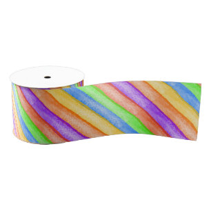 Ruban Gros-grain Ruban tourbillon arc-en-ciel