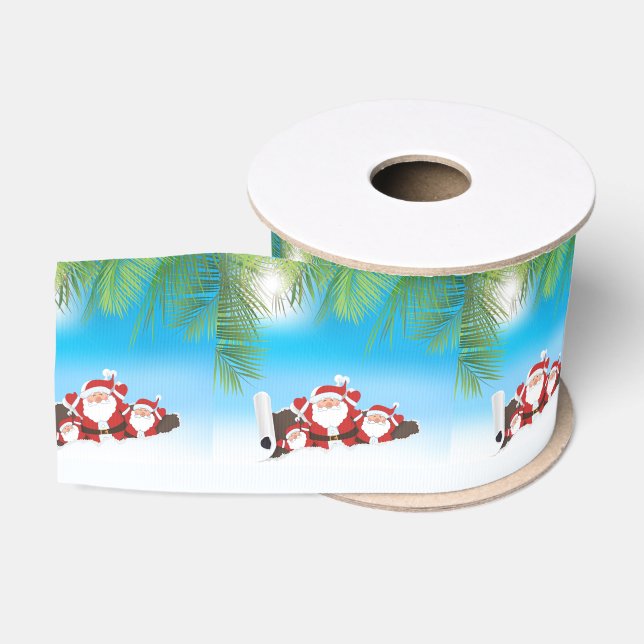Ruban Gros-grain Ruban tropical de Père Noël (Bobine)