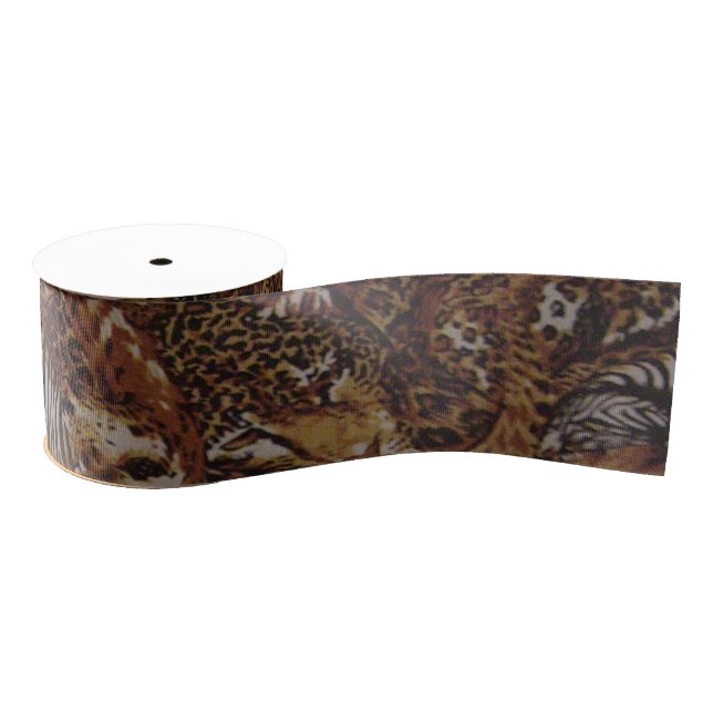 RUBAN GROS-GRAIN SAFARI JUNGLE (Bobine)