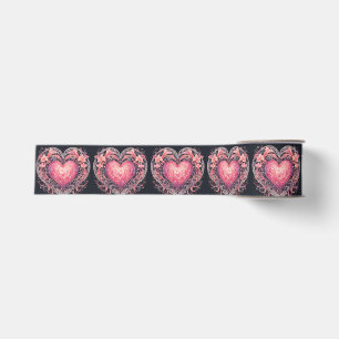 Ruban Gros-grain Saint-Valentin Coeur rose Love Fleurs Ornements