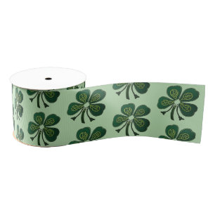 Ruban Gros-grain Shamrocks verts 2025