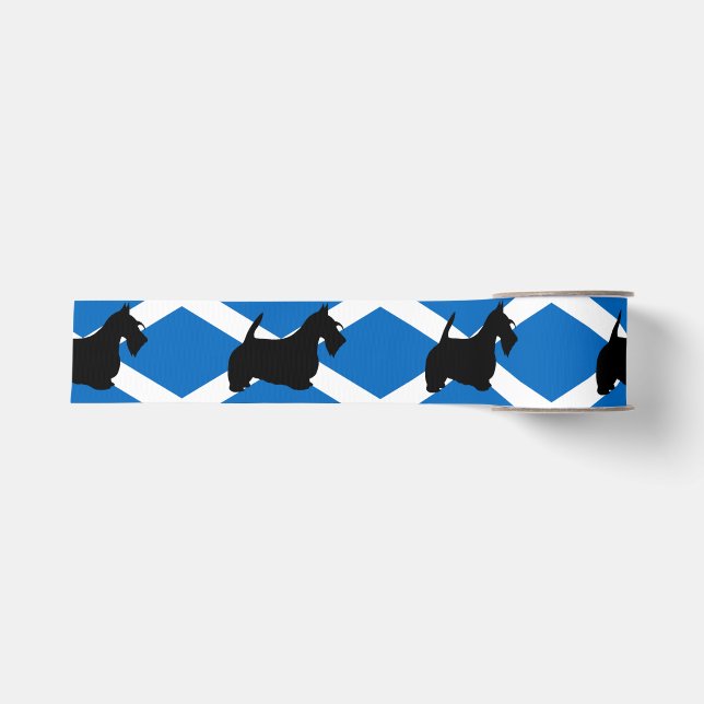 Ruban Gros-grain silhouette écossaise Ecosse flag.png de terrier (Devant)