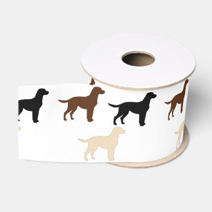 Ruban Gros-grain silhouettes de couleur de labrador retriever