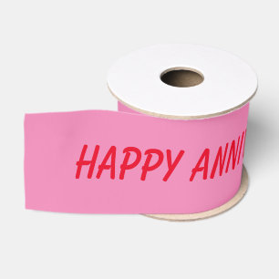 Ruban Gros-grain simple minimum ajouter votre texte nom monogramme