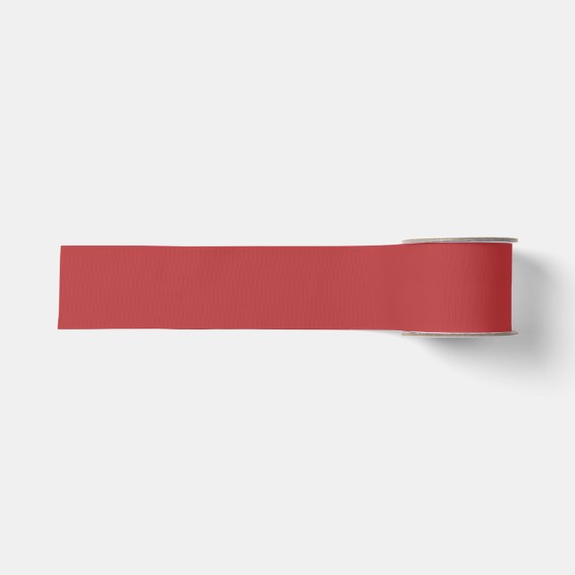 Ruban Gros-grain Solid Hot Jazz Red Ribbon (Devant)