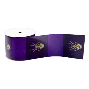 Ruban Gros-grain Spider Steampunk sur Arrière - plan pourpre