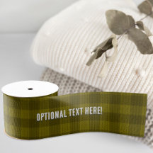 Superbe Plaid vert olive - Votre Nom / Salutation