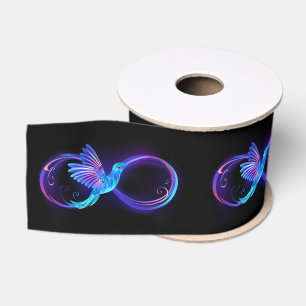 Ruban Gros-grain Symbole de Neon Infinity par Glowing Hummingbird