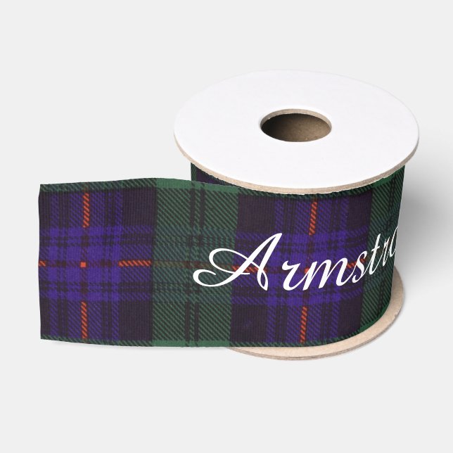 Ruban Gros-grain Tartan d'écossais de plaid de clan d'Armstrong (Bobine)